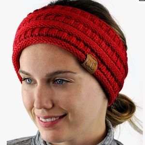 New! C.C Cable Knit Fuzzy Lined Ear Warmer